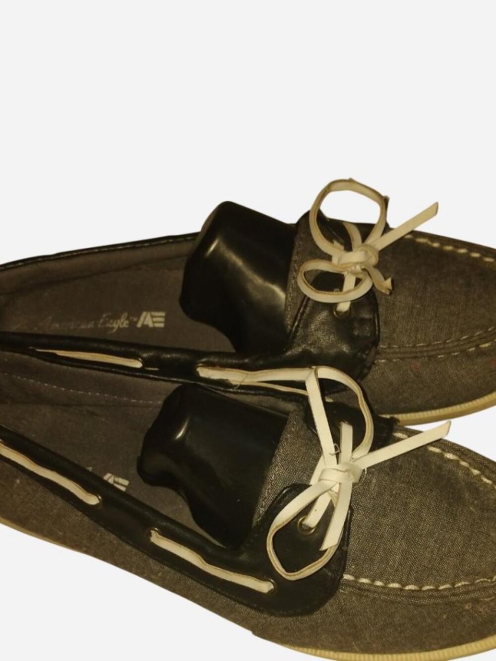 American Eagle Women's Black and Grey Loafers
